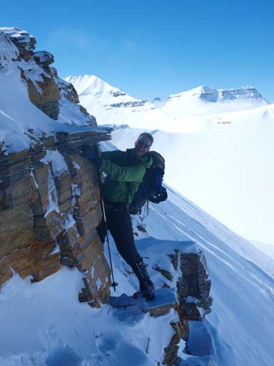 Vern traversing a corner. Fun scrambling!