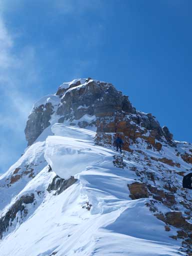 Ben traversed earlier and he would be following the ridge down.