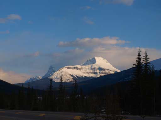 Mount Sarbach seen from Rampart Creek Hostel! We were ready for the next day