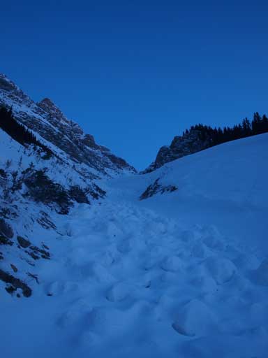 This is the second gully, the left branch