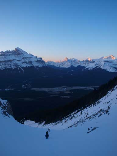 Looking down as guys going up. It already started to glow!