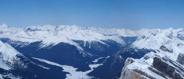 Mount Saskatchewan on left. You can see Nigel peak down the highway.