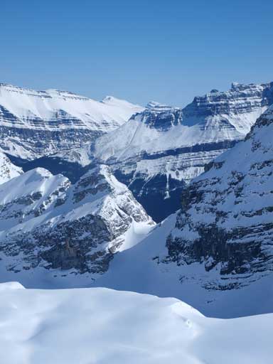 Looking down towards the high col