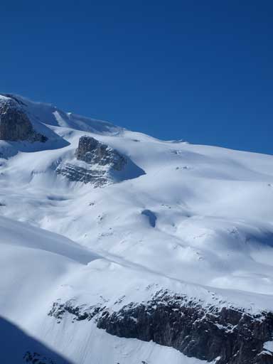 Looking back towards Wilson. If the resolution is higher you should be able to see our tracks.
