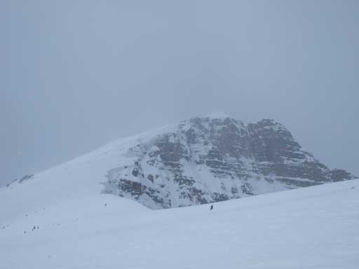 The upper slope from the shoulder. It's here where the wind picked up to crazy..