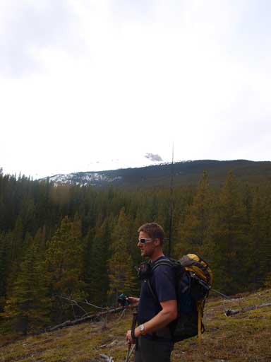 Looking back towards Survey. Note the miles and miles of bush we'd just covered.