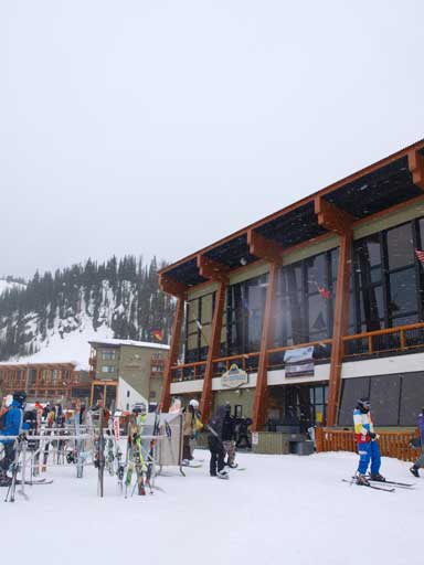 It was snowy and windy at Sunshine Village