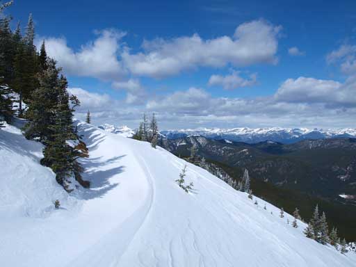 There's a snow-scoop thing. Beautiful views behind