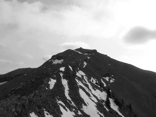 Looking upwards, the summit was in sight