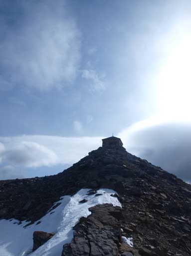 Looking back towards the summit from my descent.