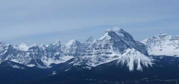 Temple, with The Ten Peaks in the background