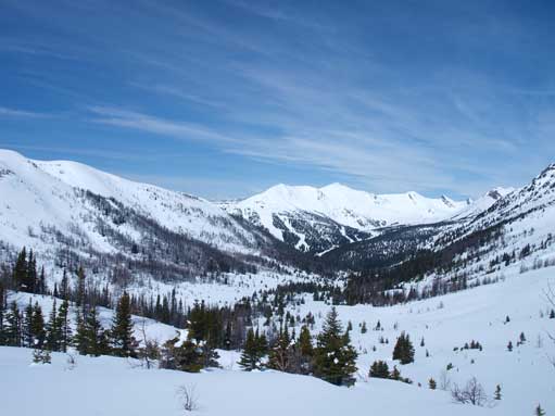 Looking down Wolverine Valley