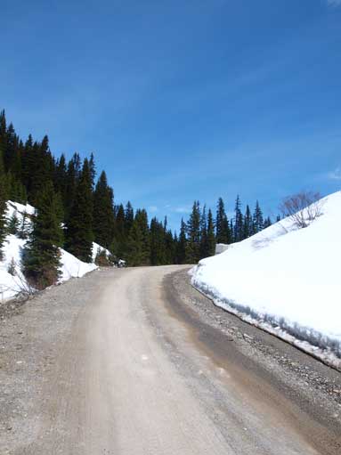 Walking down the approach road