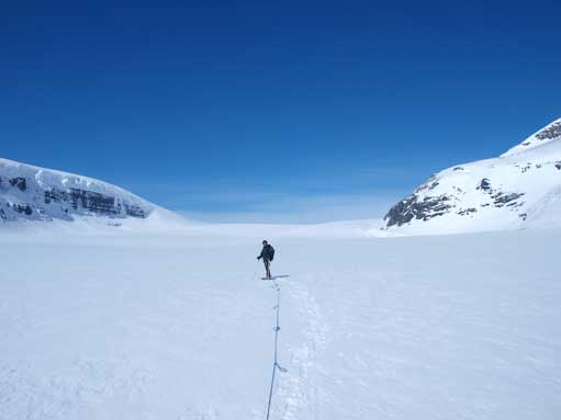 Going up the glacier. Typical view.