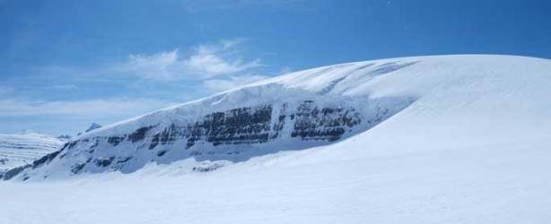 One more uphill, we would top out on the Neve.