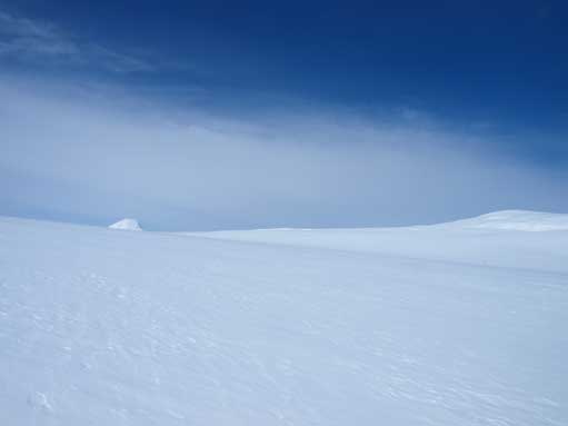 Mt. Columbia started to show up, as I gradually gaining elevation.