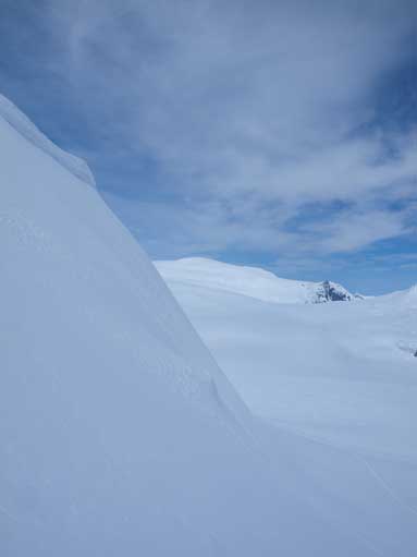 I went up the wrong rib, and the terrain was very steep.