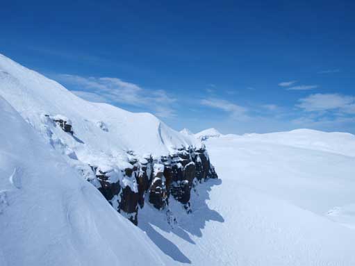 Back on track. Now I was on the correct snow face.