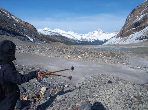 Exited the Glacier. Time for moraine walk. It became muddy unsupportive, and snow got isothermal.. Oh man...
