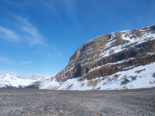 Walking passing the North face of Big Bend Peak.