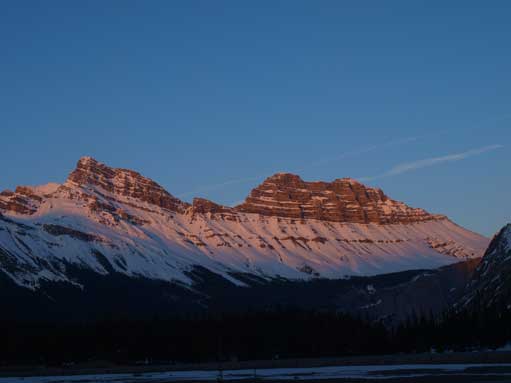 Cirrus Mountain at dusk.