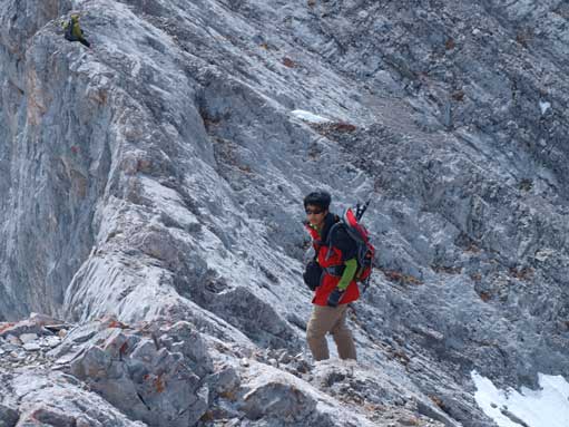 I went back and forth the crux just for some photos.