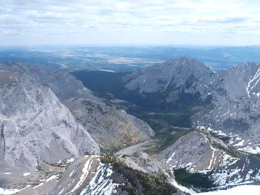 Looking down to CMC Valley, and Yamuska looks small right of center.