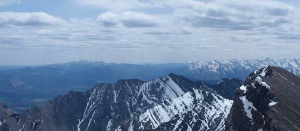 Foothills towards SE. Moose Mountain is visible on left.