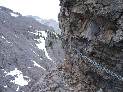 The chained crux traverse