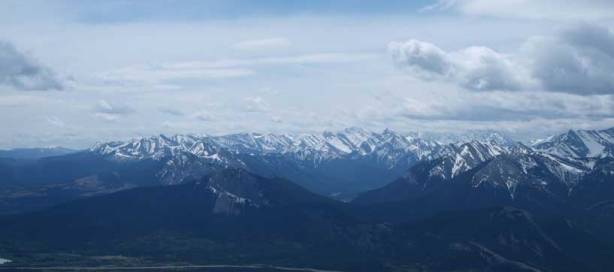 Zooming-in towards South. The high peak just right of center is Old Baldy Mountain