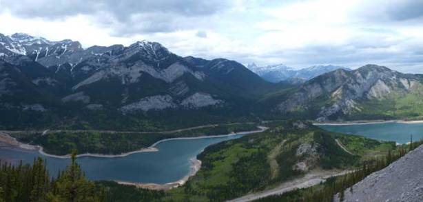 Above treeline, I got some view down towards Barrier Lake