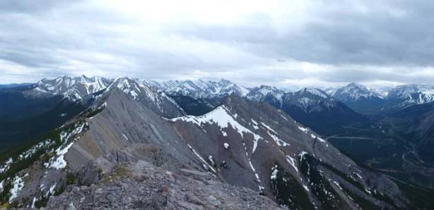 South and West Baldy from the summit