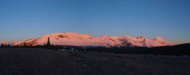 Gorgeous alpenglow in the morning