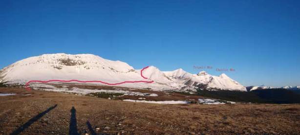 The route is shown, and our objectives are labeled