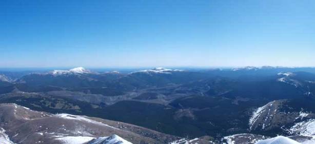 Towards East is the foothills and prairie