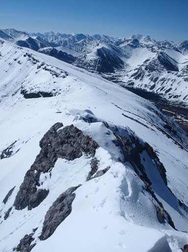 The crux ahead. This is the most exposed part