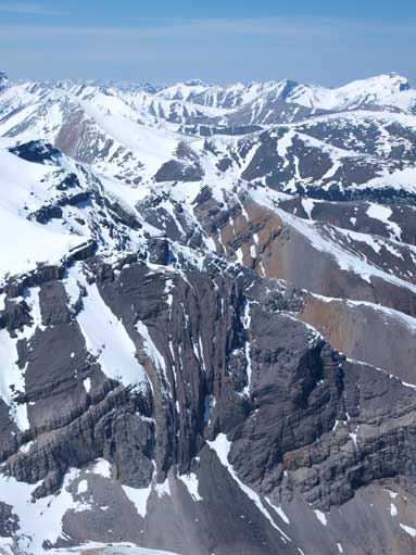 Interesting rock formation looking North.