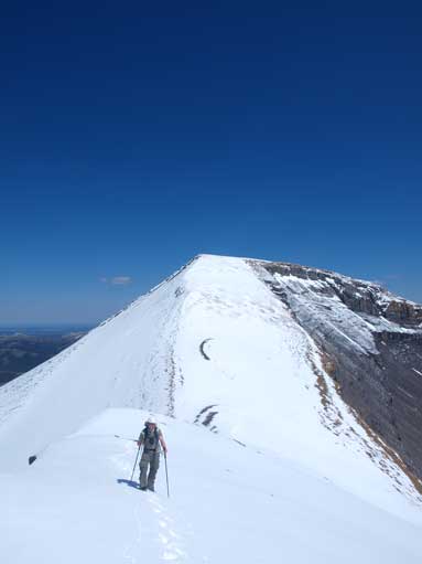Looking back towards Cheviot Mountain