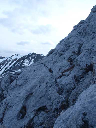 Traversing some exposed slabs