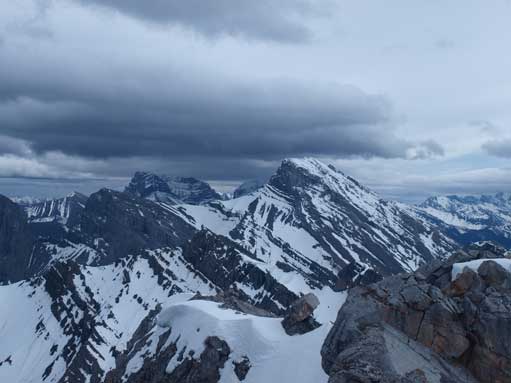 Big Sister just right of center. Behind is Mt. Lougheed