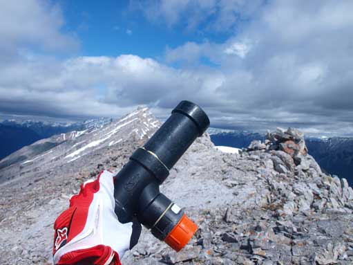 Surprisingly there was a register on this false summit...