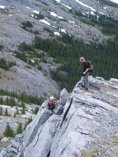Andrea challenging a warm-up step