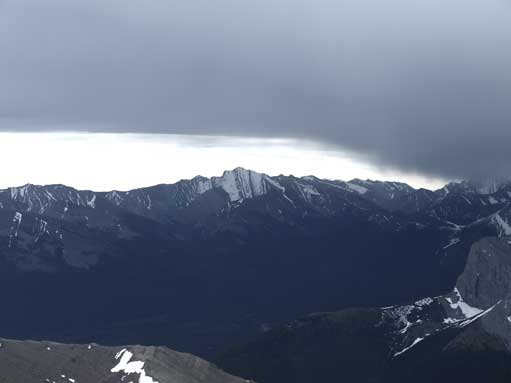 Fisher Peak and the darkening clouds