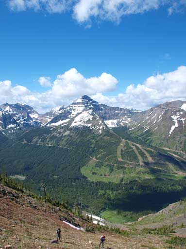 Mount Haig is the pyramid shaped one