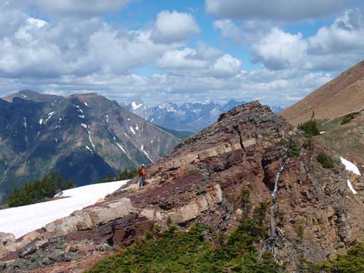 Raff tops out on the ridge
