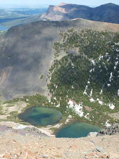 Southfork Lakes. There is a route going up from this way.