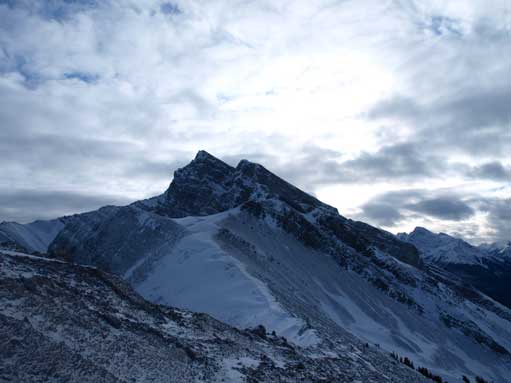 Mount Lawrence Grassi completely overshadows Miner's Peak