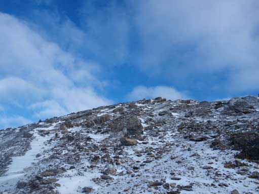 Typical terrain near the summit