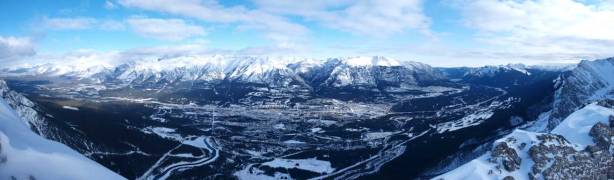Panorama of Canmore and Bow Valley