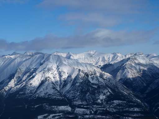 Mount Lady MacDonald on left; Mount Townsend behind; Cougar Peak on right